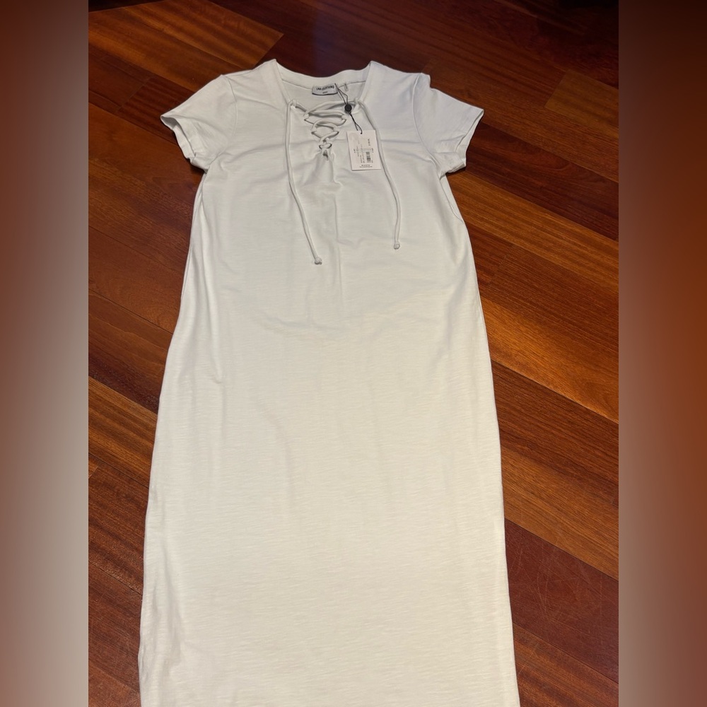 NWT LNA White Lace-Up Midi Swim Cover Up - Picture 10 of 11